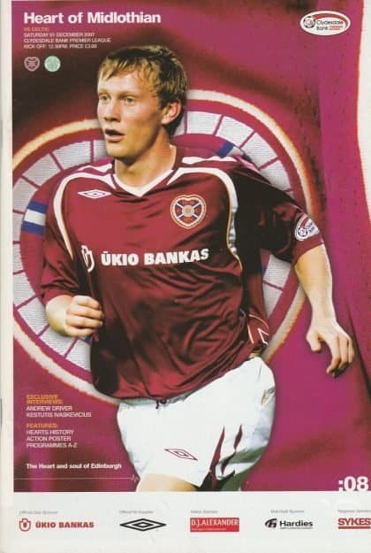 Heart of Midlothian v Glasgow Celtic 01-Dec-2007