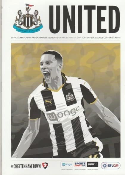 Newcastle United v Cheltenham Town  23-Aug-2016