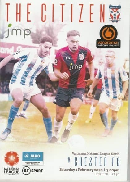 York City v Chester FC  01-Feb-2020