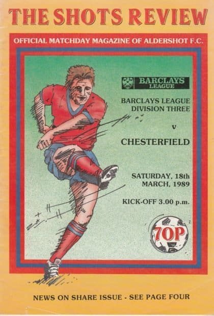 Aldershot v Chesterfield 18-Mar-1989