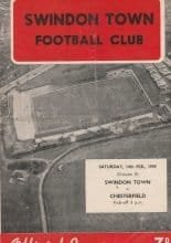 Swindon Town v Chesterfield 14-Feb-1959