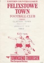 Felixstowe Town v Clacton Town  03-Jan-1983