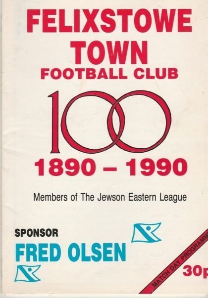 Felixstowe Town v Clacton Town   20-Jan-1990