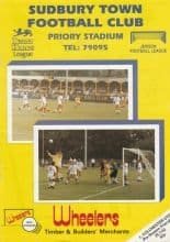 Sudbury Town v Colchester United  25-Jul-1992