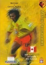 Watford v Crystal Palace  07-Apr-2001