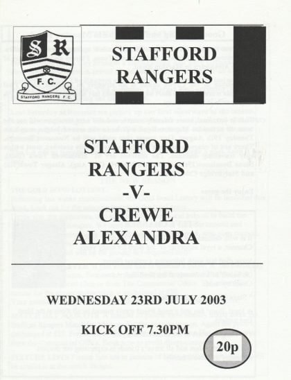 Stafford Rangers v Crewe Alexandra 23-Jul-2003
