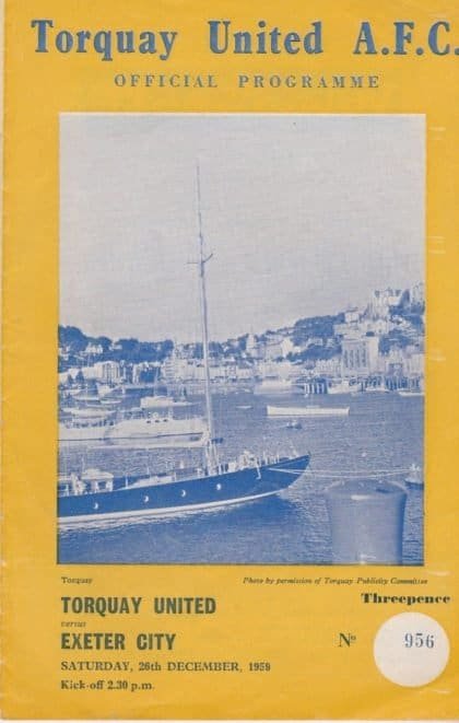 Torquay United v Exeter City 26-Dec-1959