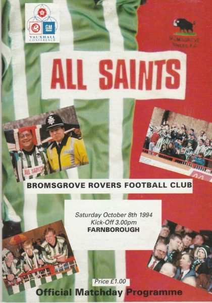 Bromsgrove Rovers v Farnborough Town 08-Oct-1994
