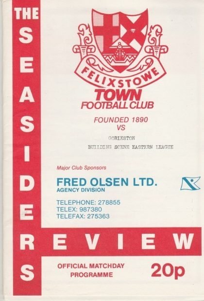 Felixstowe Town v Gorleston  02-May-1988