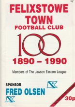 Felixstowe Town v Great Yarmouth Town  21-Nov-1990