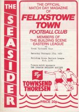 Felixstowe Town v Great Yarmouth Town 28-Feb-1987