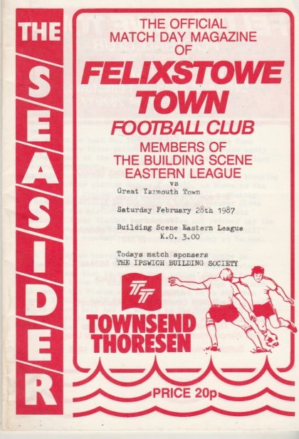 Felixstowe Town v Great Yarmouth Town 28-Feb-1987