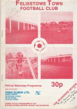 Felixstowe Town v Great Yarmouth Town  03-Dec-1988