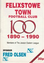 Felixstowe Town v Haverhill Rovers  10-Nov-1990