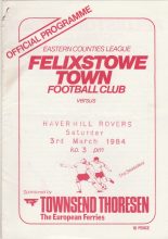 Felixstowe Town v Haverhill Rovers  03-Mar-1984