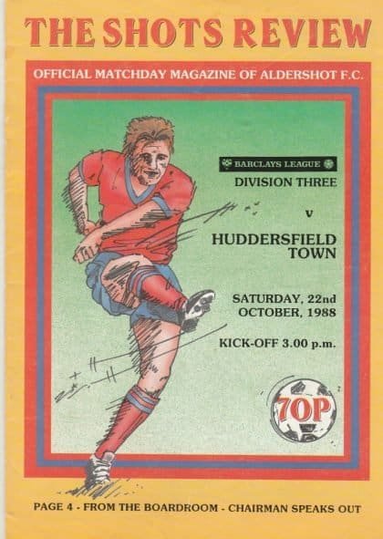 Aldershot v Huddersfield Town 22-Oct-1988