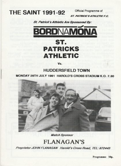 St Patrick's Athletic v Huddersfield Town  29-Jul-1991