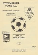 Stowmarket Town v Ipswich Town Reserves  07-Aug-1991
