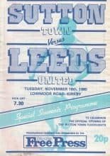Sutton Town v Leeds United 18-Nov-1980