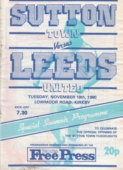Sutton Town v Leeds United 18-Nov-1980