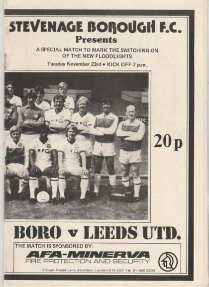 Stevenage Borough v Leeds United  23-Nov-1982