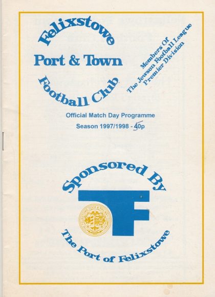 Felixstowe Town v Lowestoft Town  09-May-1998