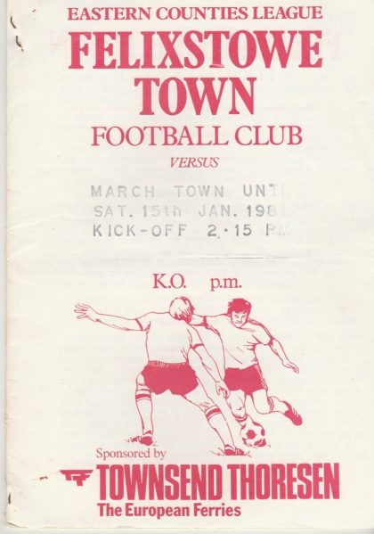Felixstowe Town v March Town United  15-Jan-1983