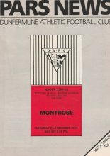 Dunfermline Athletic v Montrose 22-Dec-1984