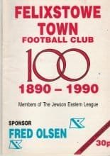 Felixstowe Town v Newmarket Town 29-Sep-1990