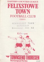 Felixstowe Town v Newmarket Town  04-Dec-1982