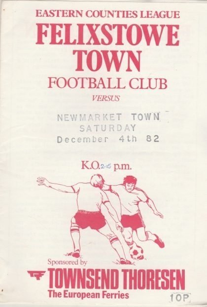 Felixstowe Town v Newmarket Town  04-Dec-1982