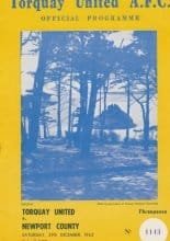 Torquay United v Newport County  29-Dec-1962