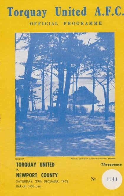 Torquay United v Newport County  29-Dec-1962