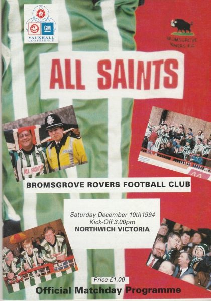 Bromsgrove Rovers v Northwich Victoria   10-Dec-1994