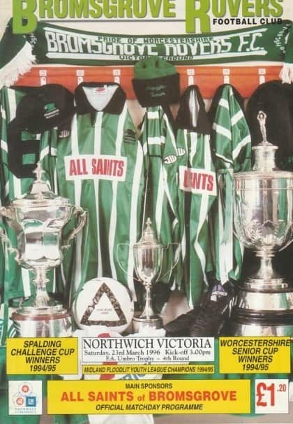 Bromsgrove Rovers v Northwich Victoria  23-Mar-1996