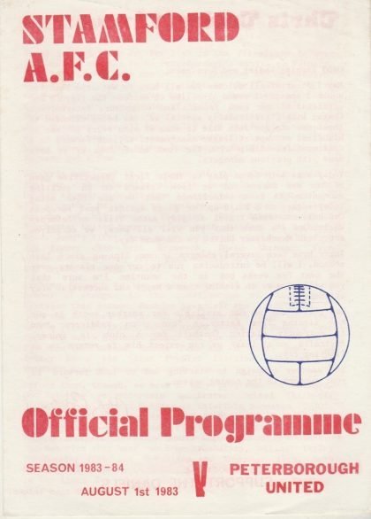 Stamford v Peterborough United 01-Aug-1983