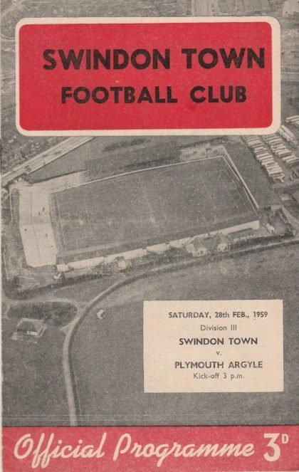 Swindon Town v Plymouth Argyle 28-Feb-1959