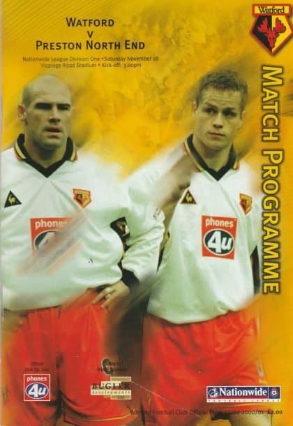 Watford v Preston North End 18-Nov-2000