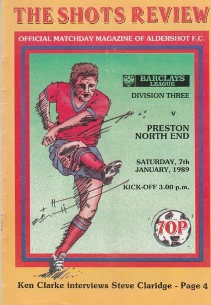 Aldershot v Preston North End  07-Jan-1989