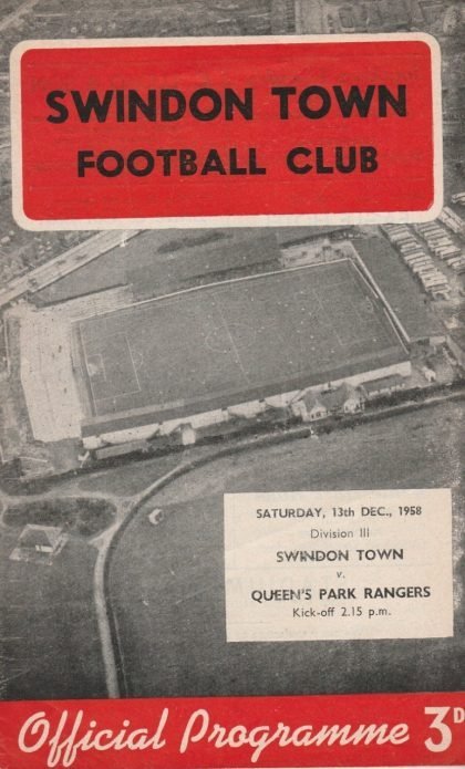 Swindon Town v Queens Park Rangers 13-Dec-1958
