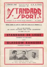 Standard Liege v Glasgow Rangers  07-Feb-1962
