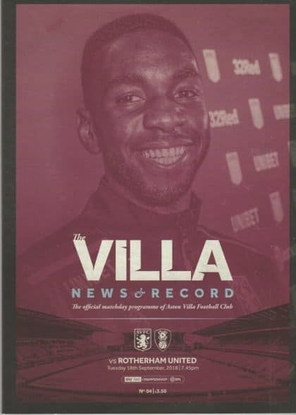 Aston Villa v Rotherham United 18-Sep-2018