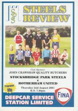 Stocksbridge Park Steels  v Rotherham United 02-Aug-2001