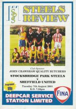 Stocksbridge Park Steels  v Sheffield United 07-Aug-2001