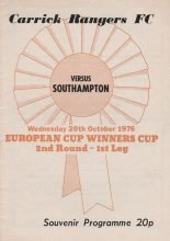 Carrick Rangers v Southampton 20-Oct-1976