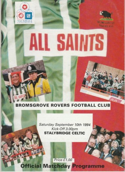 Bromsgrove Rovers v Stalybridge Celtic   10-Sep-1994