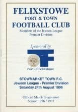 Felixstowe Town v Stowmarket Town   24-Aug-1996