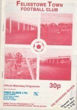 Felixstowe Town v Stowmarket Town  31-Aug-1988