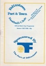 Felixstowe Town v Sudbury Wanderers  29-Oct-1997
