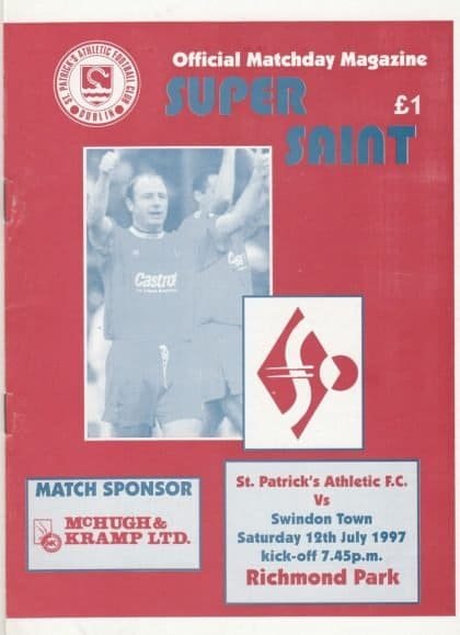 St Patrick's Athletic v Swindon Town  12-Jul-1997